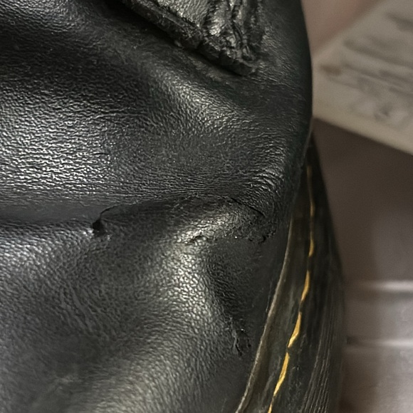 Dr. Martens Women's Zavala Genuine Leather Combat Ankle Boots Black Men’s 7 WM 8 - Picture 5 of 10